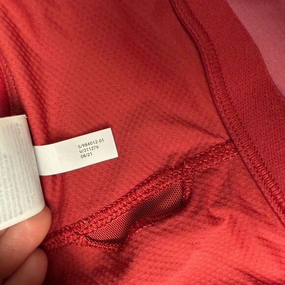 Athleta Elation Velvet Set M Red Velour Y2K Leggings V-Neck Crop Top - Picture 5 of 16